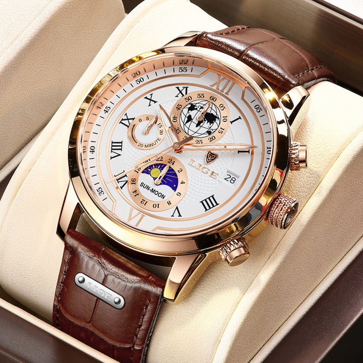 Lisslune | Classic Chronograph Men’s Watch | Stylish & Functional Luxury Wristwatch for Every Occasion