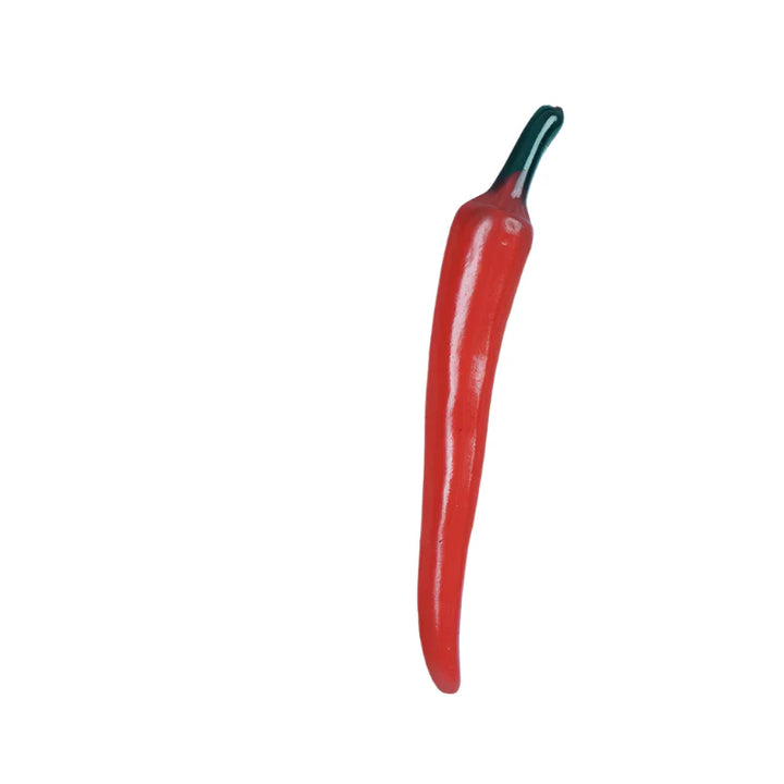 Lisslune | Realistic Red Pepper & Carrot Decorative Props: 2-Piece Artificial Vegetable Set for Dining and Photography