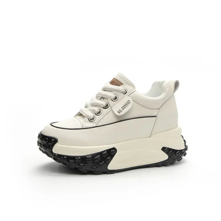 Lisslune | 7 cm Platform Wedge Sneakers made of Leather