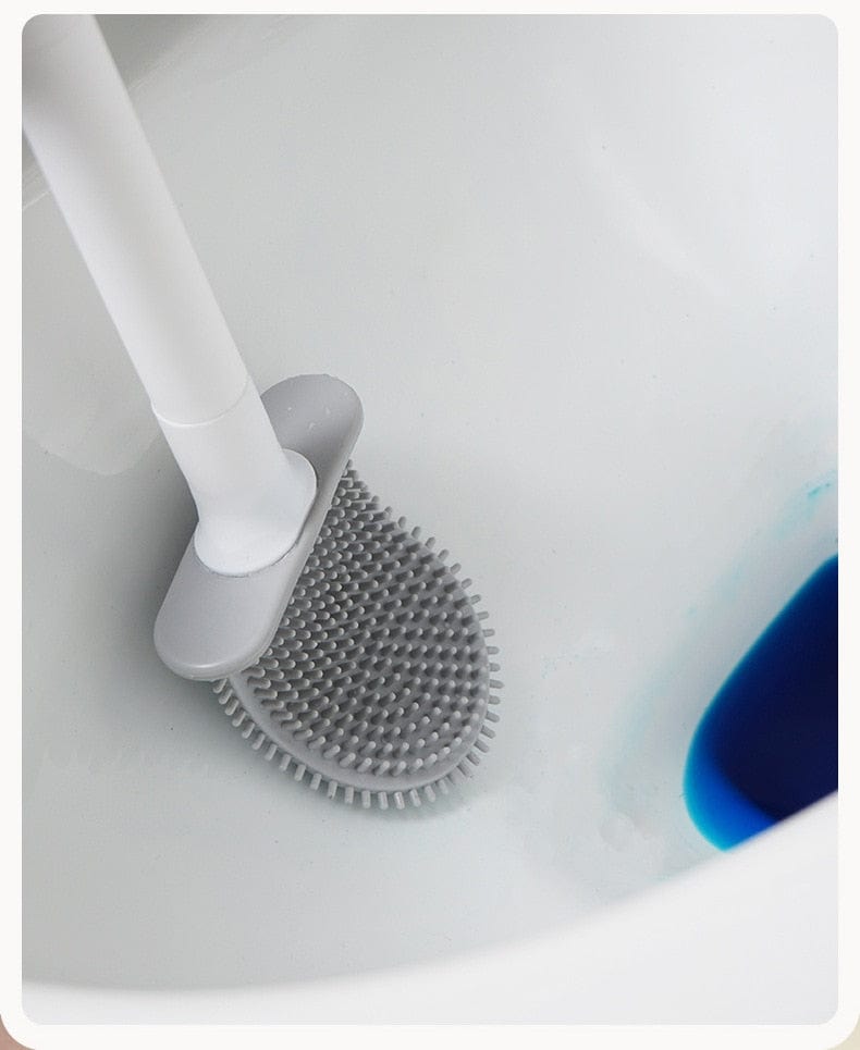 Lisslune | Silicone toilet brush with long handle & wall sticker