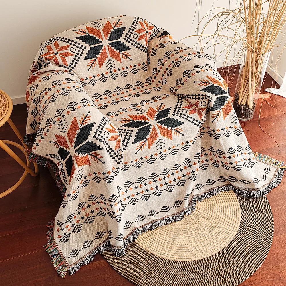 Lisslune | Geometric Woven Blanket