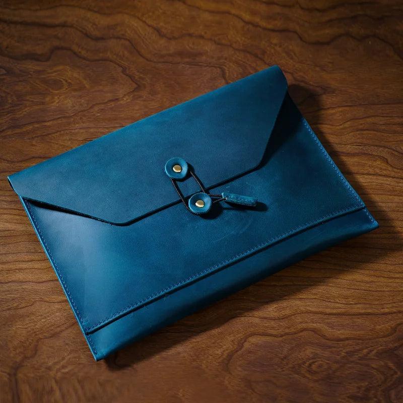 Lisslune | Retro Cowhide Laptop Sleeve with multifunctional storage space