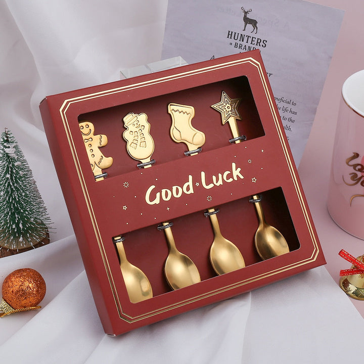 Lisslune | 4Pcs Christmas Best Wishes Tableware Set