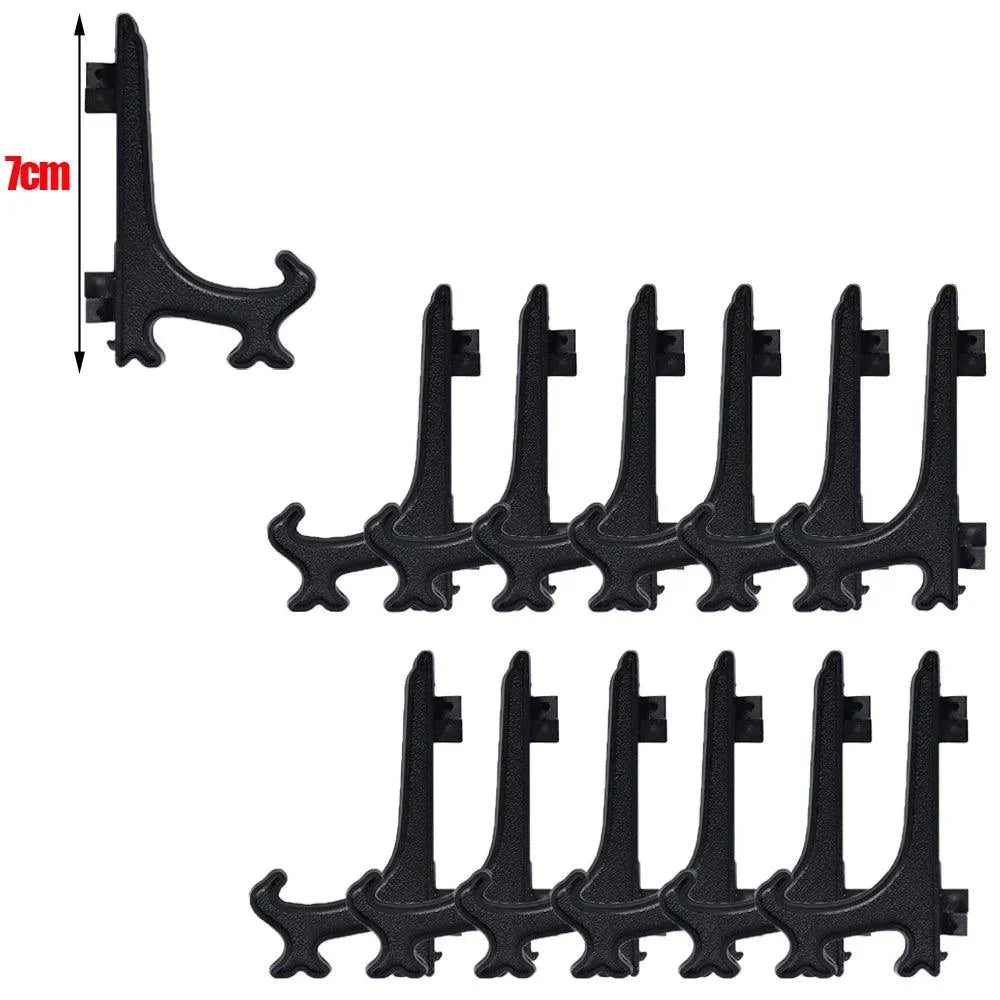 Lisslune | 20-piece versatile display stands in clear and black for stylish home display