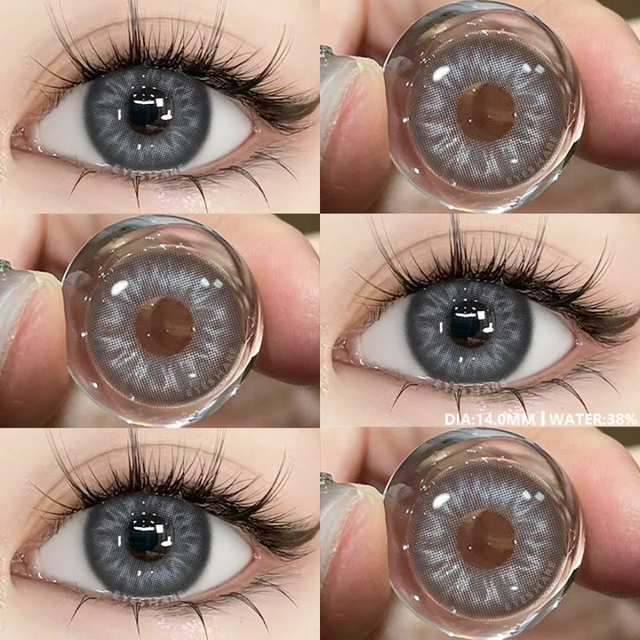 Rynx | New 1 Pair of Contact Lenses in Natural Color for Eyes Blue Lenses Gray Pupil Lens Brown Lens Yearly Cosmetic Green Contacts