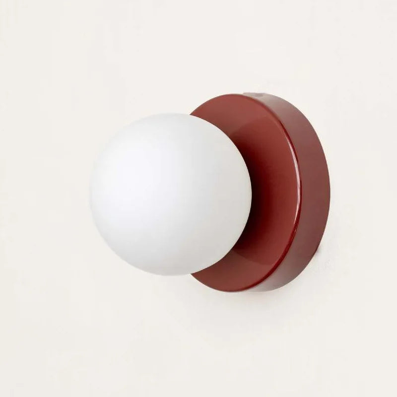 Lisslune | LumiGlobe - Modern wall lamp with glass block in Mid-Century style