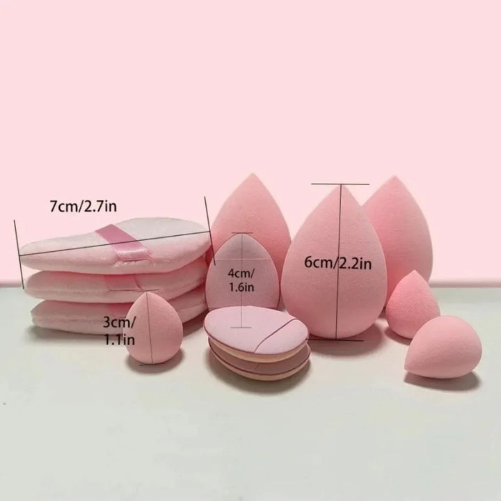 Rynx | 12 Piece Triangular Puff Giant Soft Eye/Concealer Makeup Egg Soft Cosmetic Puff Foundation Sponges Powder Puff Portable Cosmetic Tool