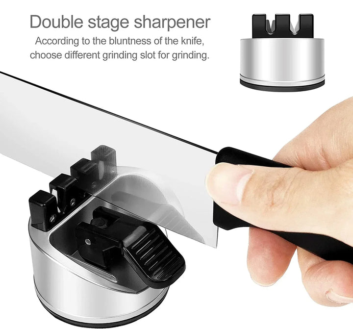 Lisslune | Non-Slip Pocket Size Chef's Quick Knife Sharpener