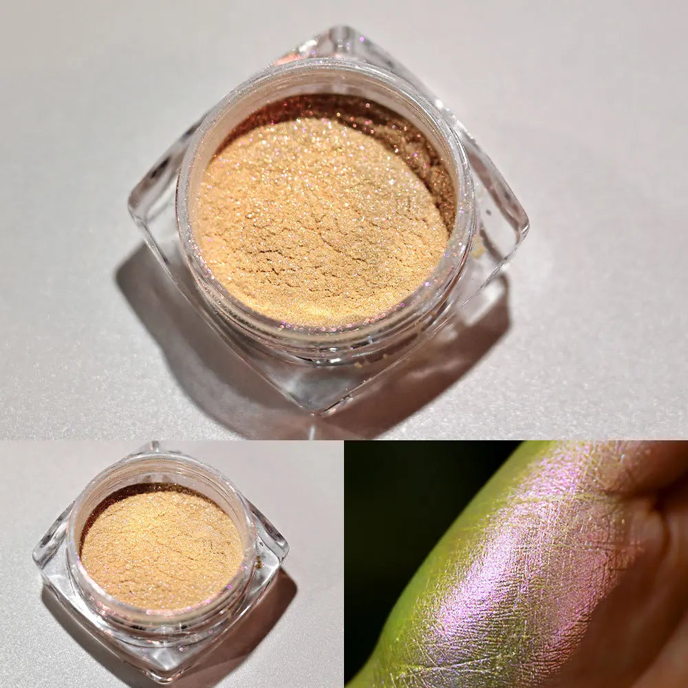 Rynx | 1Box Chameleon Polarized Neon Nail Art Powder Aurora Chrome Mica Pigment Dust Pearl For Makeup Eyeshadow Manicure Powder