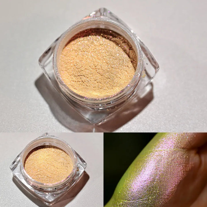 Rynx | 1Box Chameleon Polarized Neon Nail Art Powder Aurora Chrome Mica Pigment Dust Pearl For Makeup Eyeshadow Manicure Powder