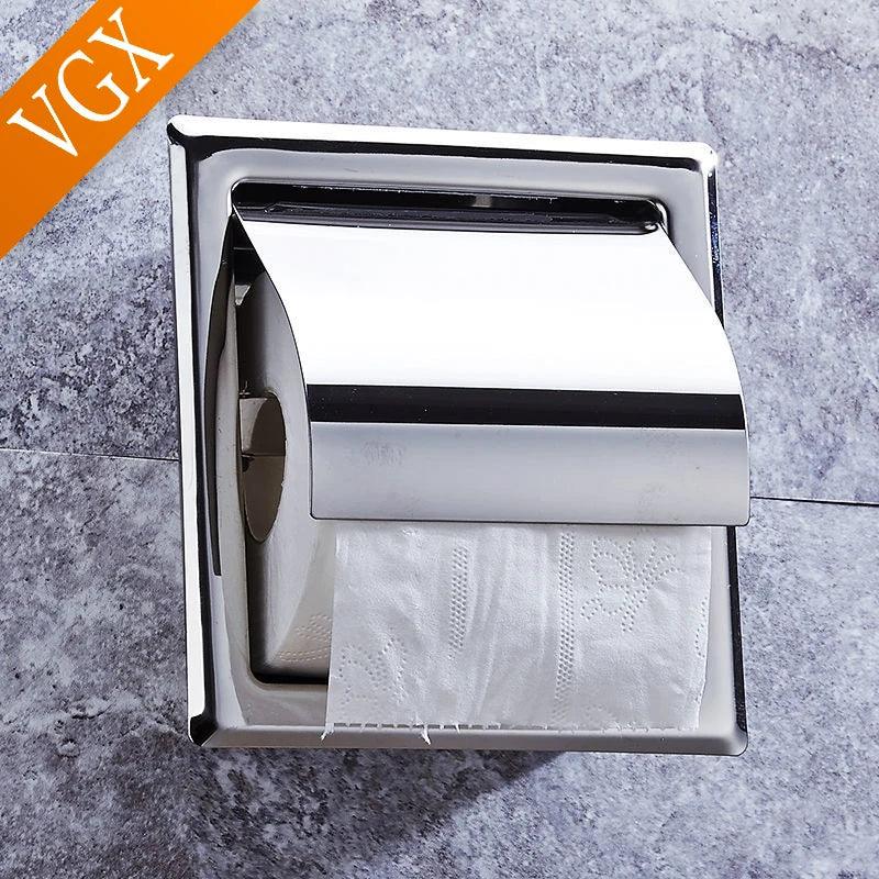 Lisslune | Modern Matte Black Wall-Mounted Toilet Paper Holder for Chic Bathrooms