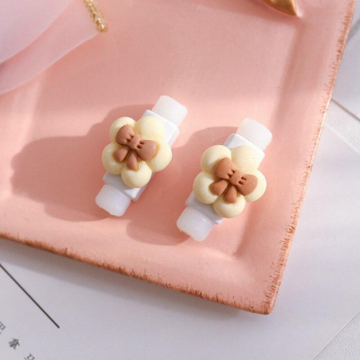 Lisslune | Shady Latte Cartoon Cable Protector for Chargers & Headphones