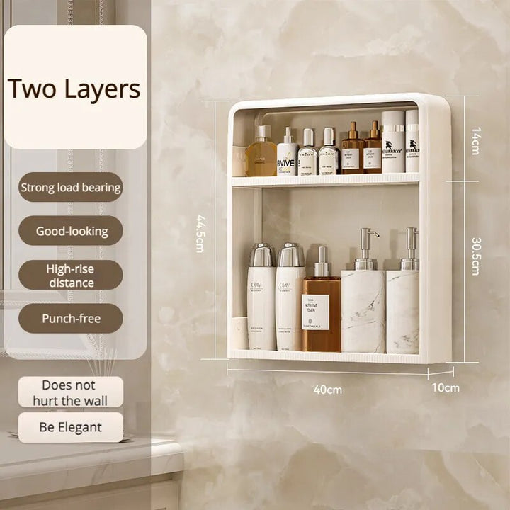 Lisslune | Home Essential Punch-Free Bathroom Organizer Shelf