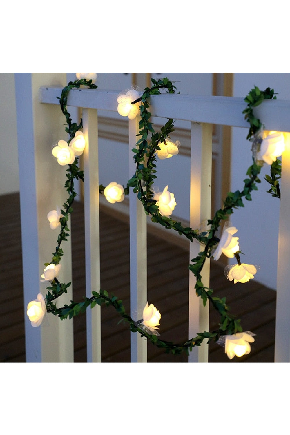 Lisslune | white rose light garland