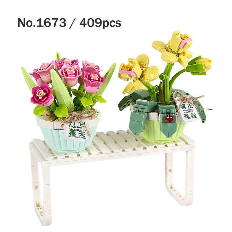 Lisslune | Elegance in Bloom: Premium Bonsai Building Set
