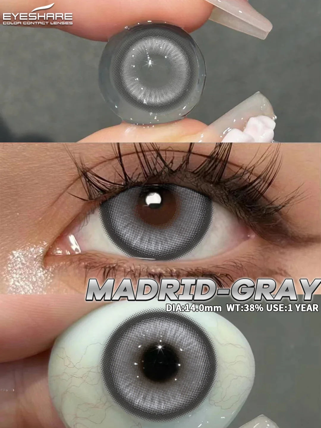 Rynx | 1 Pair Colored Contact Lenses Purple Eye Lenses Yearly Cosplay Red Lenses Cosmetic Contact Halloween Gentle Makeup Pupils