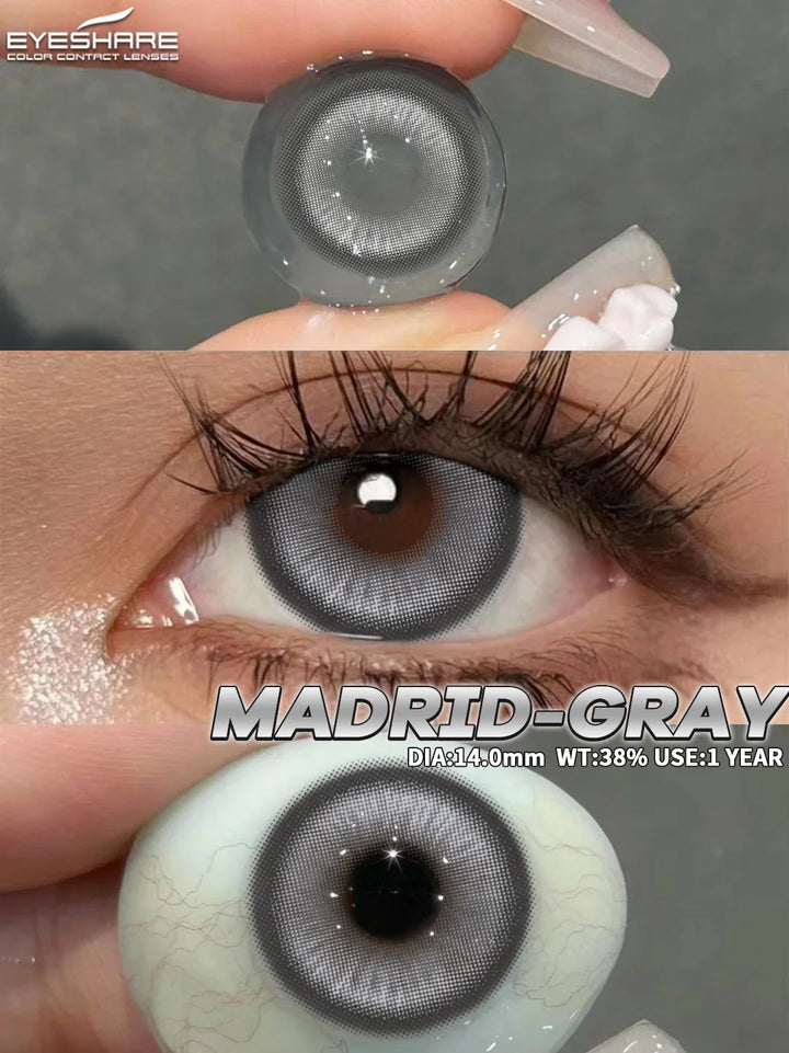 Rynx | 1 Pair Colored Contact Lenses Purple Eye Lenses Yearly Cosplay Red Lenses Cosmetic Contact Halloween Gentle Makeup Pupils