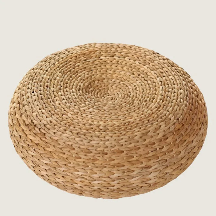 Lisslune | Japanese Tatami Rattan Meditation Cushion - Straw Woven Yoga Mat