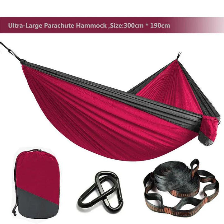 Lisslune | Zowee Ultimate Adventure Hammock Set with Tree Straps & Heavy Carabiners | Ultra-Durable Parachute Nylon