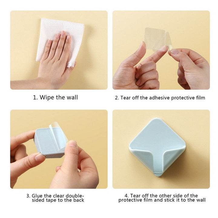 Lisslune | Self-Adhesive Strong Cable Holding Wall Hook