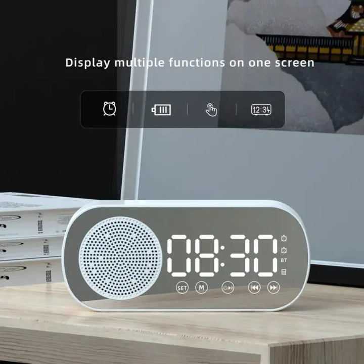 Lisslune | Digital Alarm Clock with Bluetooth Speaker & FM Radio