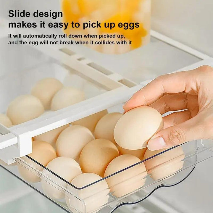 Lisslune | Refrigerator Egg Storage Organizer - Efficient Space-Saving Drawer for Eggs and More