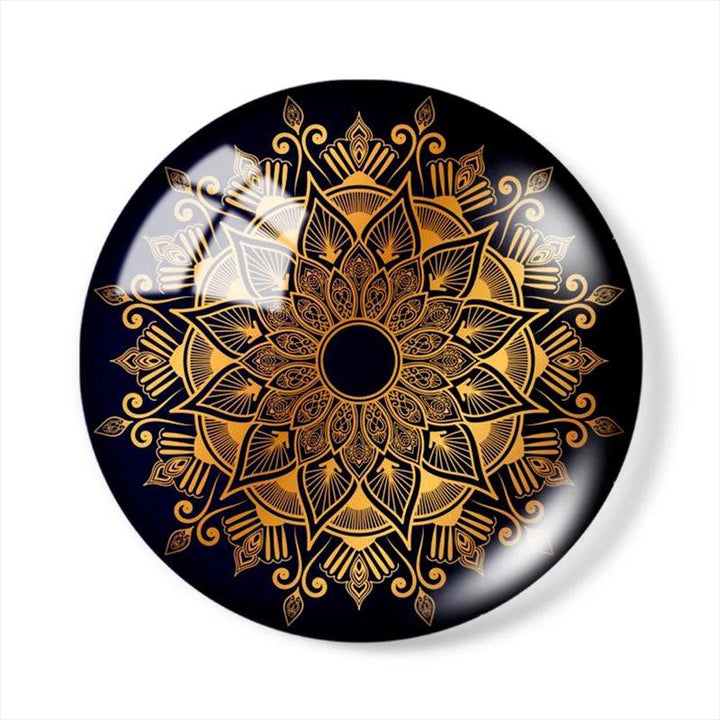 Lisslune | Luxurious Golden Glass Cabochon Set - 10 Pieces for Impressive Jewelry Creations