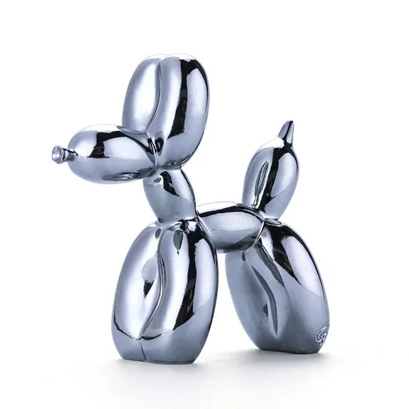 Lisslune | Nordic Balloon Dog Sculpture Resin Animal Ornament Art Sculptures and Figures Craft Home Decoration Room Desktop Accessories