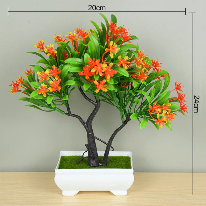 Rynx Artificial Plants Bonsai Small Tree Pot Artificial Plant Flowers Potted Plants Ornaments For Home Room Table Decoration Hotel Garden Decor