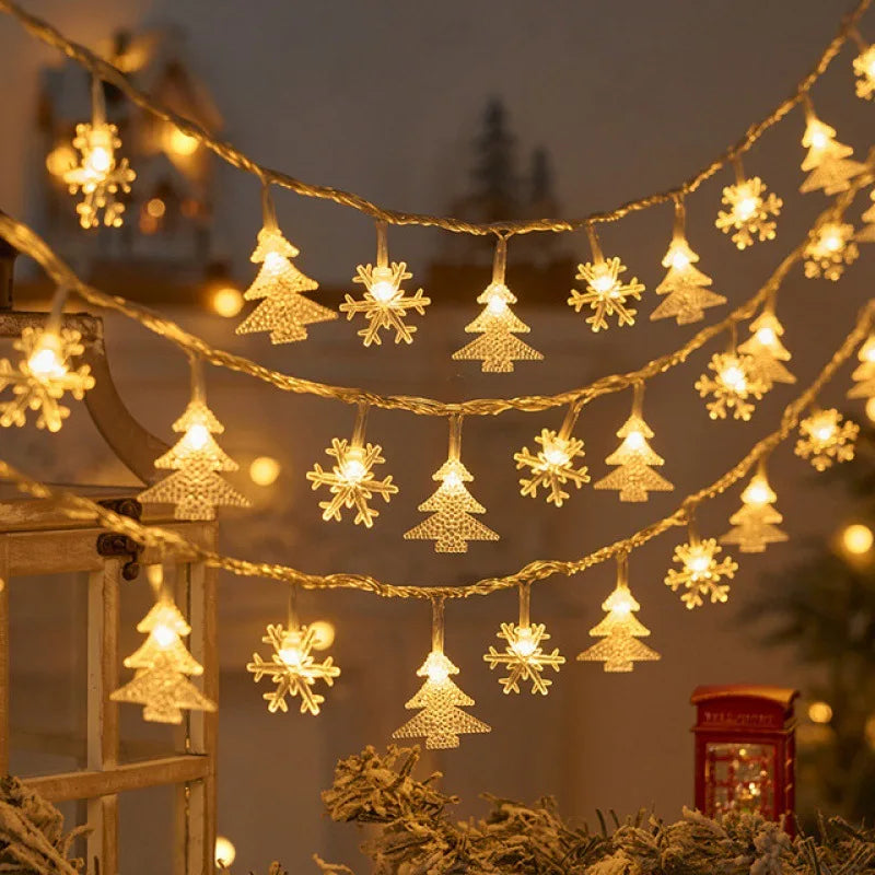 Rynx Christmas Tree LED Fairy Light String 1.5M 10LED Xmas Hanging Light Fairy Light Garland Home Decor Ornament New Year Gifts