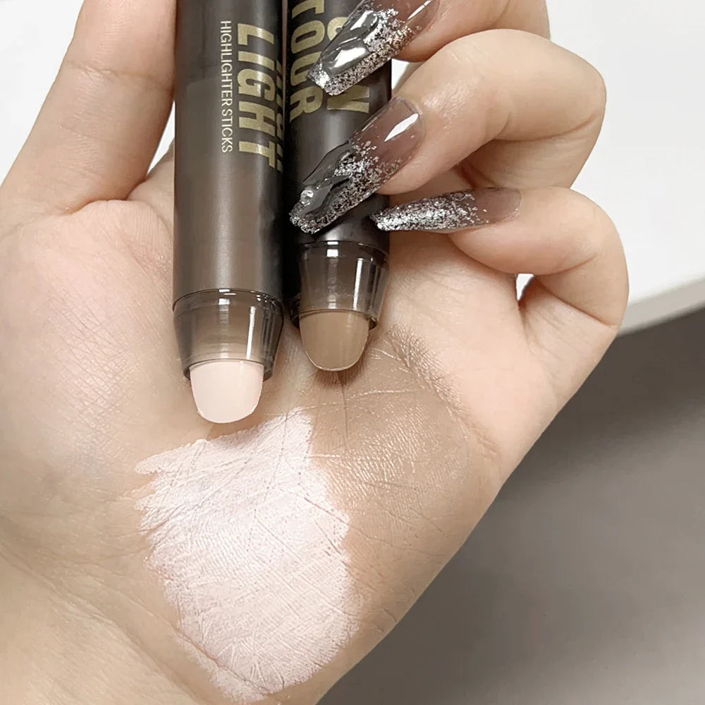 Rynx | Face Contour Highlighter Concealer Stick Waterproof Long-lasting Corrector Contouring Makeup Brightening Highlighting Bronzer Stick Cosmetics