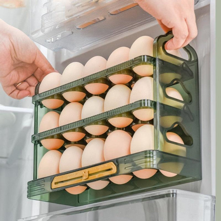 Lisslune | Fresh Egg Holder with Stackable Organizer Tray