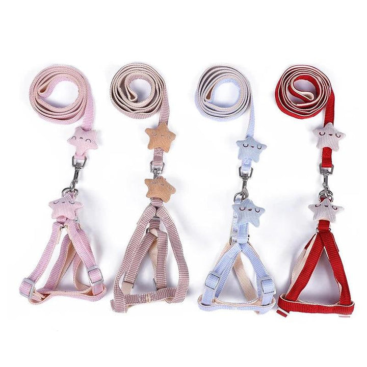Lisslune | Beautiful, star-shaped adjustable harness and leash set for small pets