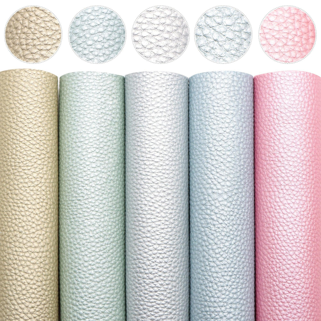 Lisslune | Sparkling Synthetic Leather DIY Craft Kit: Glittering Fabrics Collection for Creative Projects