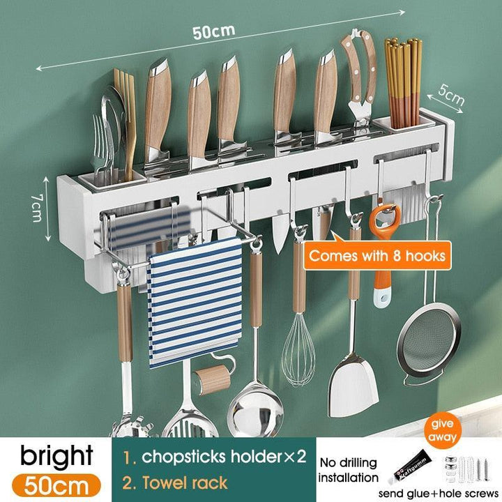 Lisslune | Slim adjustable aluminum kitchen organizer for effortless elegance