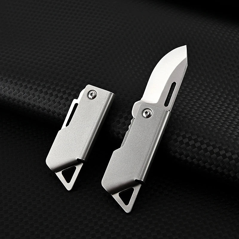 Lisslune | Mini Portable Stainless Steel Folding Knife – Outdoor EDC Camping, Self-Defense, and Emergency Survival Key knife