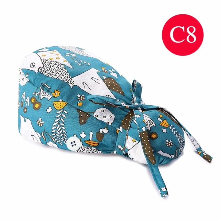Lisslune | Adjustable surgical cap with ponytail holder and buttons