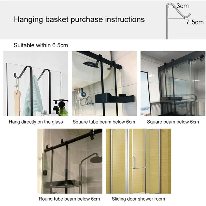 Lisslune | Sleek Shower Nail-Free Dual Layer Organizer Rack