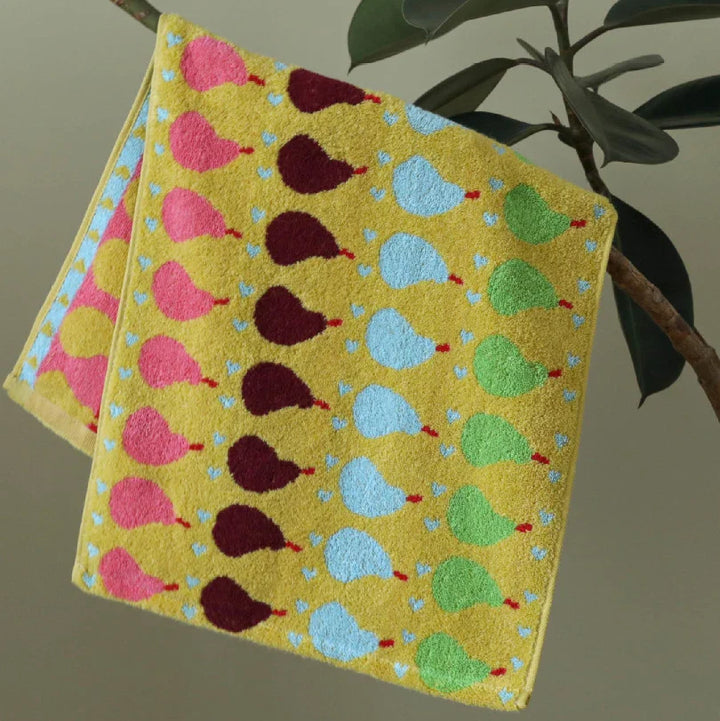 Rynx | Cute Fruit Pear Pattern Cotton Soft Face Towel for Kids Absorbent Bath Towel Comfortable Cotton Household Towel Beach Towels