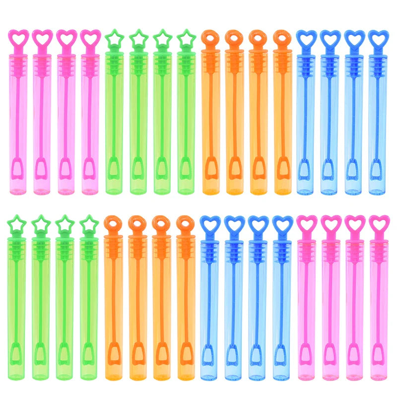 Rynx 10-50 pieces Colorful Bubble Soap Bottle Heart Stick Empty Tube Children's Birthday Party Gifts Piñata Filling Toy Wedding Gifts for Guests