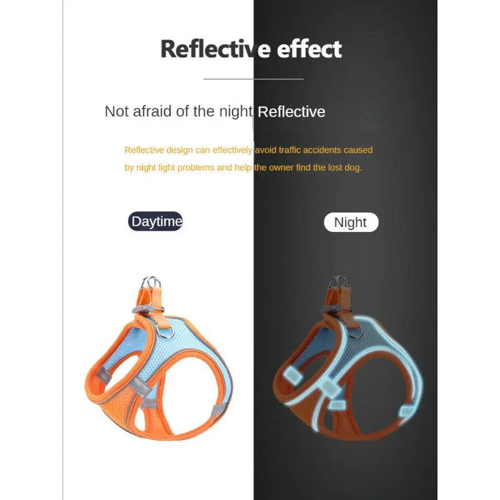Lisslune | Reflective Adjustable Pet Harness and Leash Set - Breathable Vest for Small to Medium Dogs and Cats