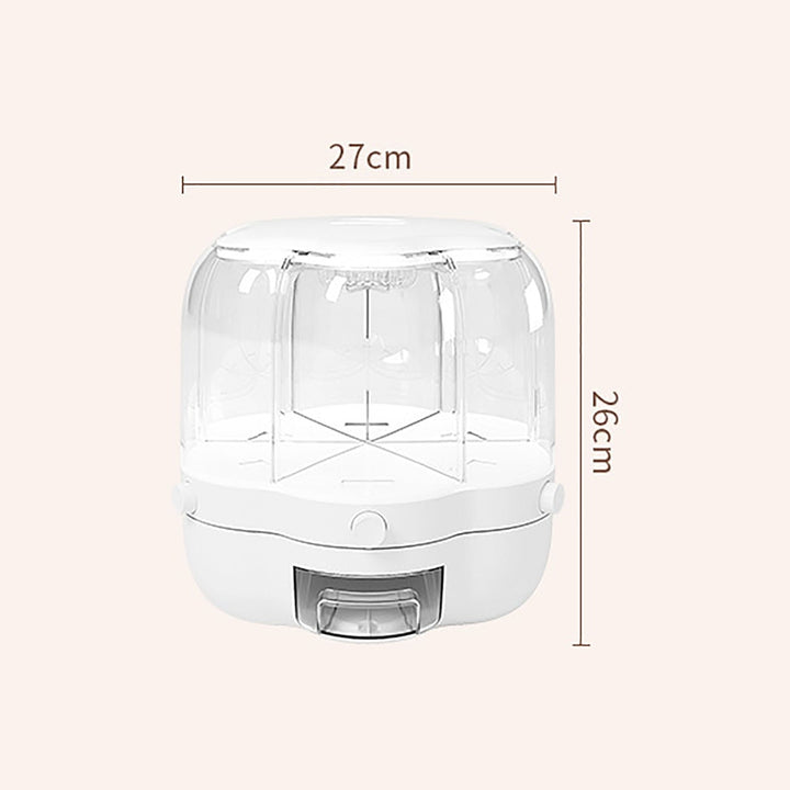 Lisslune | 6-Grid Rotating Grain Storage Dispenser