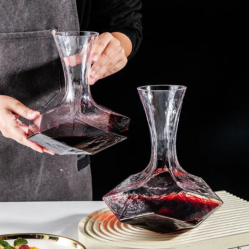 Lisslune | Irregular Crystal Glass Wine Decanter