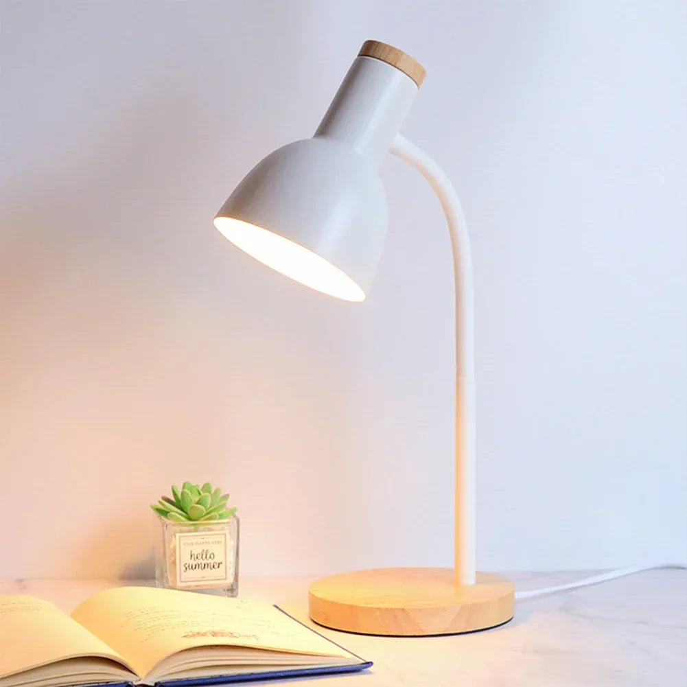 Lisslune | Autumn and Winter Lighting | Nordic Creative Wood Art Iron LED Desk Lamp - Moxie