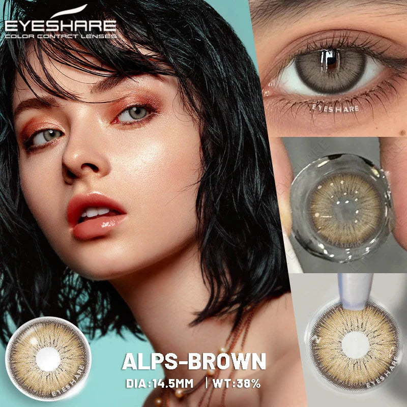 Rynx | Color contact lenses for eyes 1 pair High-quality grey lenses cosmetic blue eyes contact lenses annual cosmetic green eye lens