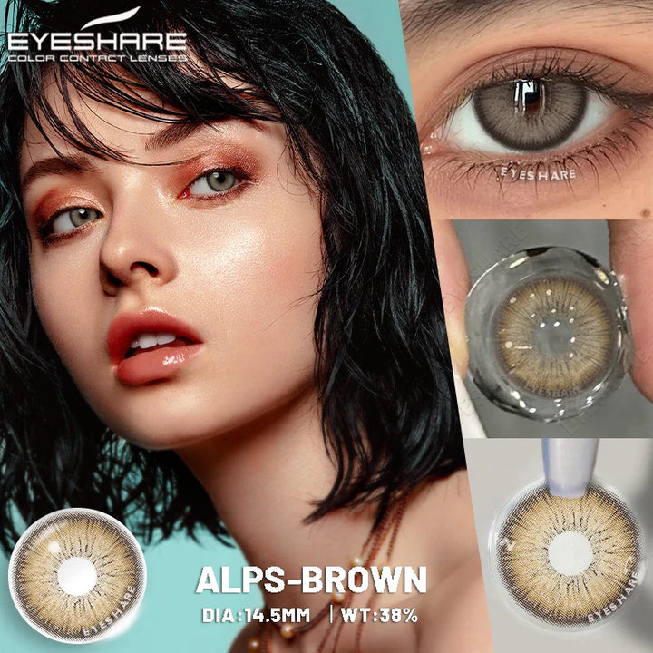 Rynx | Color contact lenses for eyes 1 pair High-quality grey lenses cosmetic blue eyes contact lenses annual cosmetic green eye lens
