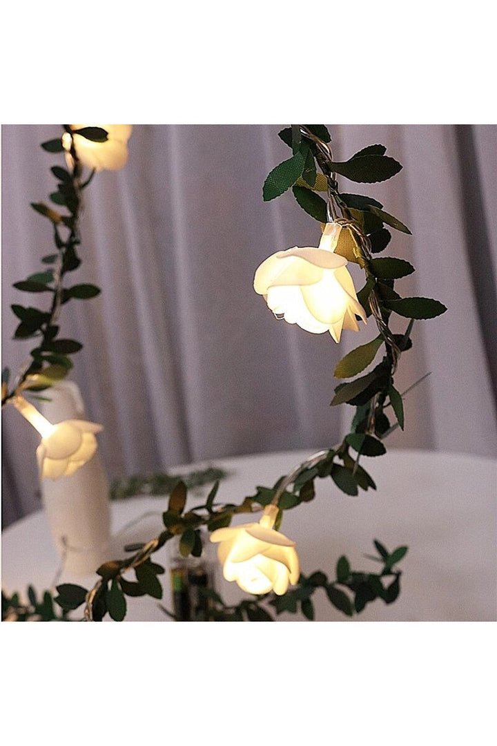 Lisslune | white rose light garland