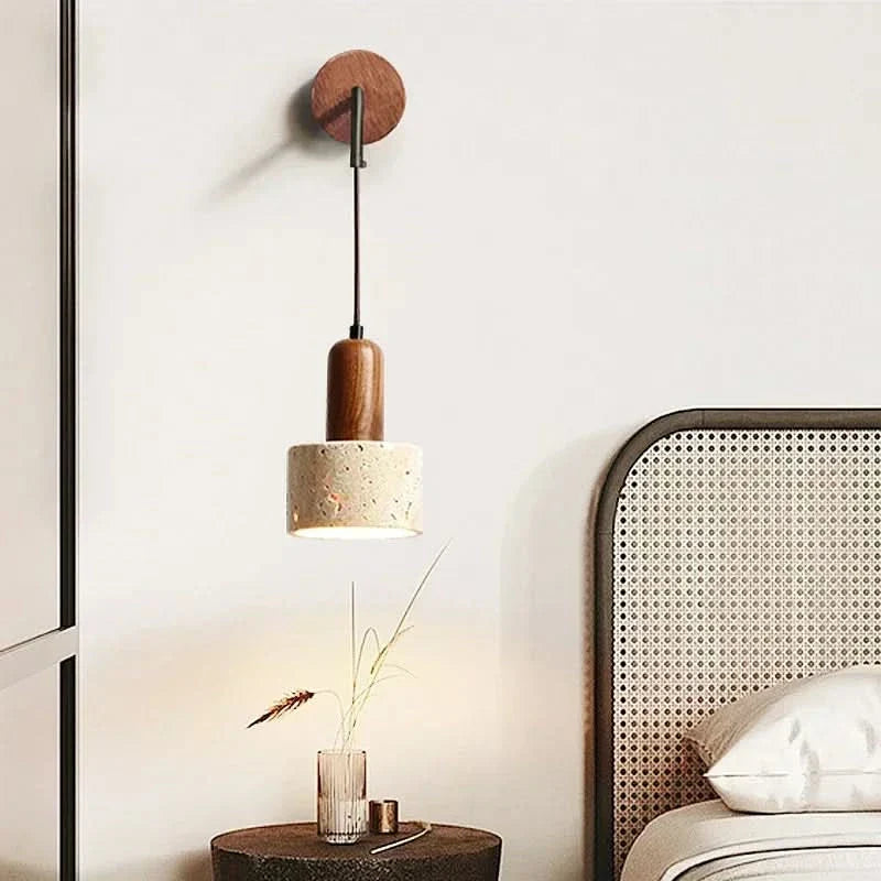 Lisslune | Wabi-Sabi Stone Wall Lamp – Warm LED Light