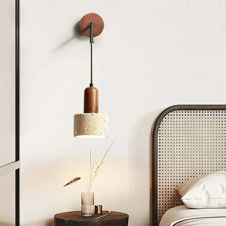 Lisslune | Wabi-Sabi Stone Wall Lamp – Warm LED Light