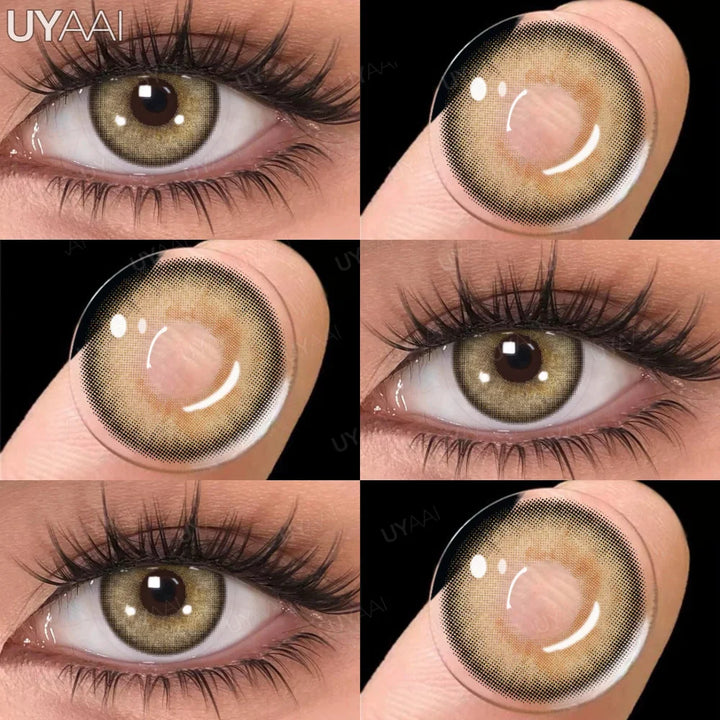 Rynx | 1 Pair Colored Pupils for Eyes Green Eye Color Lenses Brown Natural Looking Eye Lenses High-Quality Gray Lenses Soft Pupils
